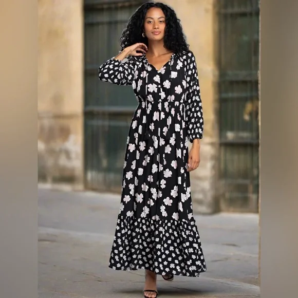Lovestitch Boho Floral Print Maxi Dress Love Stitch Dresses Naomi